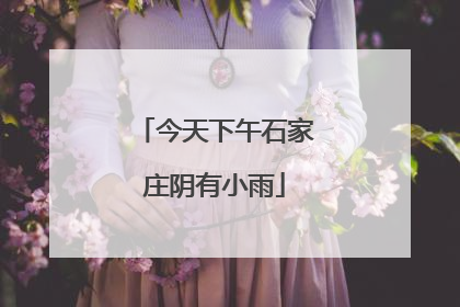 今天下午石家庄阴有小雨