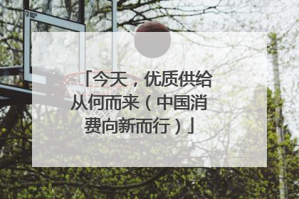 今天，优质供给从何而来（中国消费向新而行）