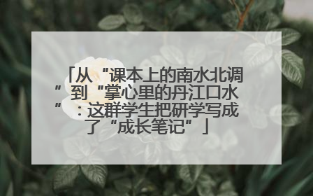 从“课本上的南水北调”到“掌心里的丹江口水”：这群学生把研学写成了“成长笔记”
