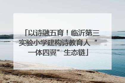以诗融五育！临沂第三实验小学建构诗教育人“一体四翼”生态链