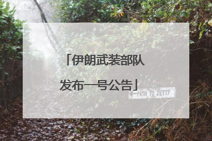 伊朗武装部队发布一号公告