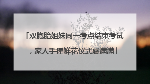 双胞胎姐妹同一考点结束考试，家人手捧鲜花仪式感满满