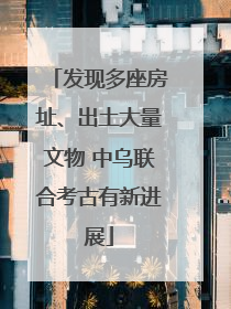 发现多座房址、出土大量文物 中乌联合考古有新进展