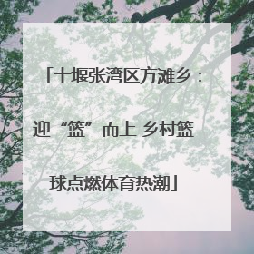 十堰张湾区方滩乡：迎“篮”而上 乡村篮球点燃体育热潮