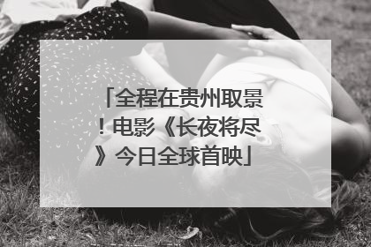 全程在贵州取景！电影《长夜将尽》今日全球首映
