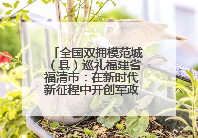 全国双拥模范城（县）巡礼福建省福清市：在新时代新征程中开创军政军民团结新局面