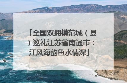 全国双拥模范城（县）巡礼江苏省南通市：江风海韵鱼水情深