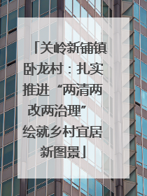 关岭新铺镇卧龙村：扎实推进“两清两改两治理” 绘就乡村宜居新图景