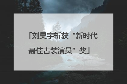 刘昊宇斩获“新时代最佳古装演员”奖