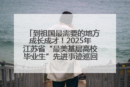 到祖国最需要的地方成长成才！2025年江苏省“最美基层高校毕业生”先进事迹巡回宣讲会在宁启动