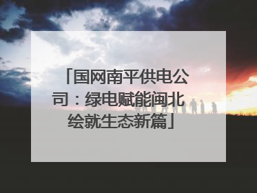 国网南平供电公司：绿电赋能闽北 绘就生态新篇