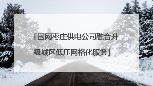 国网枣庄供电公司融合升级城区低压网格化服务