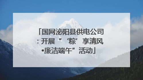 国网泌阳县供电公司：开展“‘粽’享清风 •廉洁端午”活动