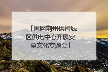 国网荆州供司城区供电中心开展安全文化专题会
