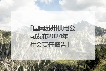 国网苏州供电公司发布2024年社会责任报告