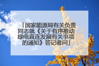 国家能源局有关负责同志就《关于有序推动绿电直连发展有关事项的通知》答记者问