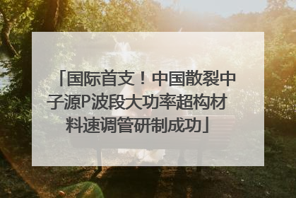 国际首支！中国散裂中子源P波段大功率超构材料速调管研制成功