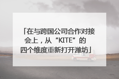 在与跨国公司合作对接会上，从“KITE”的四个维度重新打开潍坊