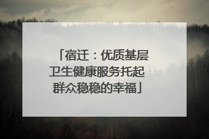 宿迁：优质基层卫生健康服务托起群众稳稳的幸福