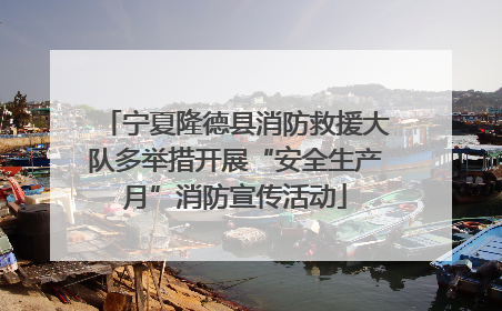 宁夏隆德县消防救援大队多举措开展“安全生产月”消防宣传活动