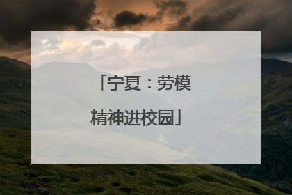 宁夏：劳模精神进校园