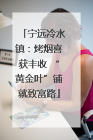 宁远冷水镇：烤烟喜获丰收 “黄金叶”铺就致富路