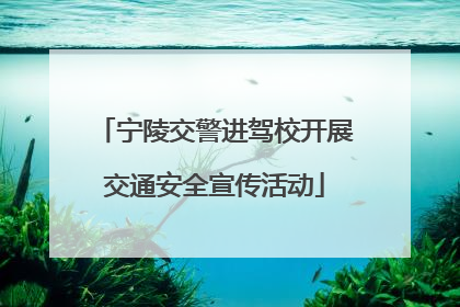 宁陵交警进驾校开展交通安全宣传活动