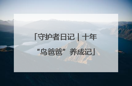 守护者日记｜十年“鸟爸爸”养成记