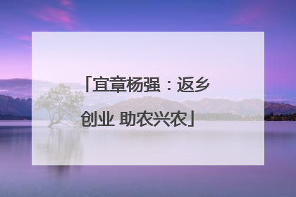宜章杨强：返乡创业 助农兴农