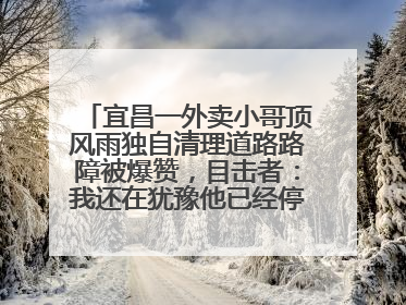 宜昌一外卖小哥顶风雨独自清理道路路障被爆赞，目击者：我还在犹豫他已经停车清障了