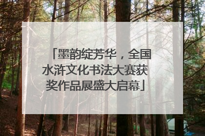 墨韵绽芳华，全国水浒文化书法大赛获奖作品展盛大启幕
