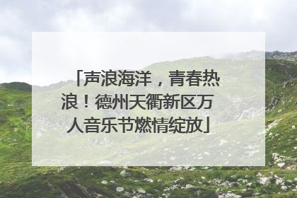 声浪海洋，青春热浪！德州天衢新区万人音乐节燃情绽放