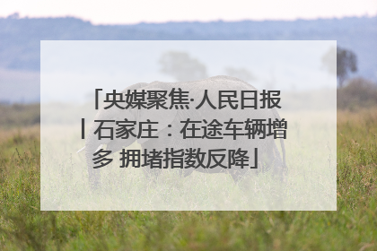央媒聚焦·人民日报丨石家庄：在途车辆增多 拥堵指数反降