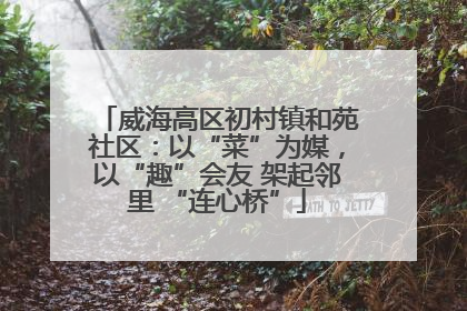威海高区初村镇和苑社区：以“菜”为媒，以“趣”会友 架起邻里 “连心桥”