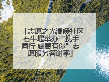 志愿之光温暖社区 石牛堰举办“携手同行 感恩有你”志愿服务答谢季