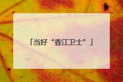 当好“香江卫士”