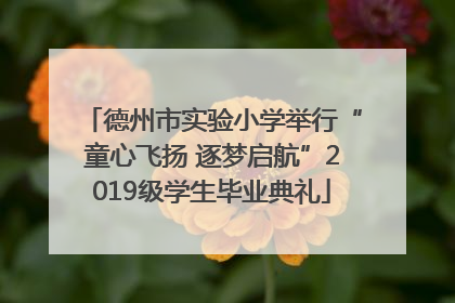 德州市实验小学举行“童心飞扬 逐梦启航”2019级学生毕业典礼