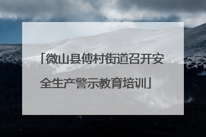 微山县傅村街道召开安全生产警示教育培训