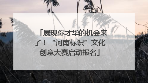 展现你才华的机会来了！“河南标识”文化创意大赛启动报名