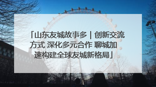 山东友城故事多｜创新交流方式 深化多元合作 聊城加速构建全球友城新格局