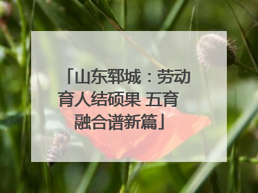 山东郓城：劳动育人结硕果 五育融合谱新篇