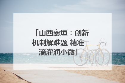 山西襄垣：创新机制解难题 精准滴灌润小微
