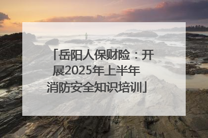 岳阳人保财险：开展2025年上半年消防安全知识培训