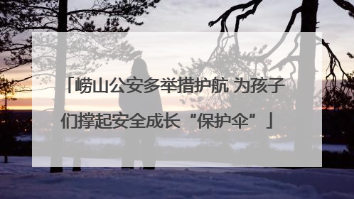 崂山公安多举措护航 为孩子们撑起安全成长“保护伞”