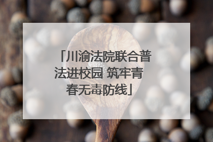 川渝法院联合普法进校园 筑牢青春无毒防线