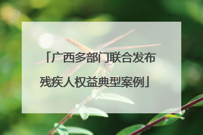 广西多部门联合发布残疾人权益典型案例