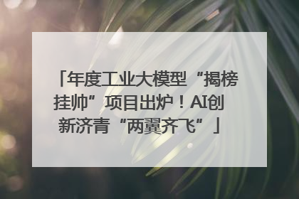 年度工业大模型“揭榜挂帅”项目出炉！AI创新济青“两翼齐飞”