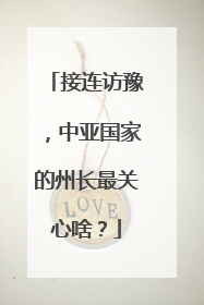 接连访豫，中亚国家的州长最关心啥？