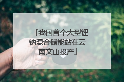 我国首个大型锂钠混合储能站在云南文山投产