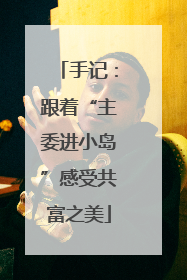 手记：跟着“主委进小岛”感受共富之美